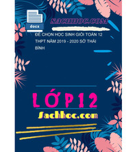 Tải Đề chọn học sinh giỏi Toán 12 THPT năm 2019 - 2020 sở Thái Bình