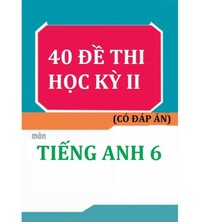 Tải 40 đề thi học kỳ 2 môn tiếng anh 6 (có đáp án)