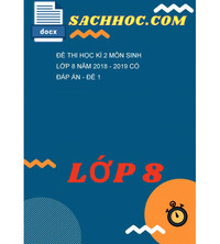 Tải Đề thi học kì 2 môn Sinh lớp 8 năm 2018 - 2019 có đáp án - Đề 1