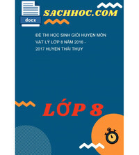 Tải Đề thi học sinh giỏi huyện môn Vật lý lớp 8 năm 2016 - 2017 huyện Thái Thụy